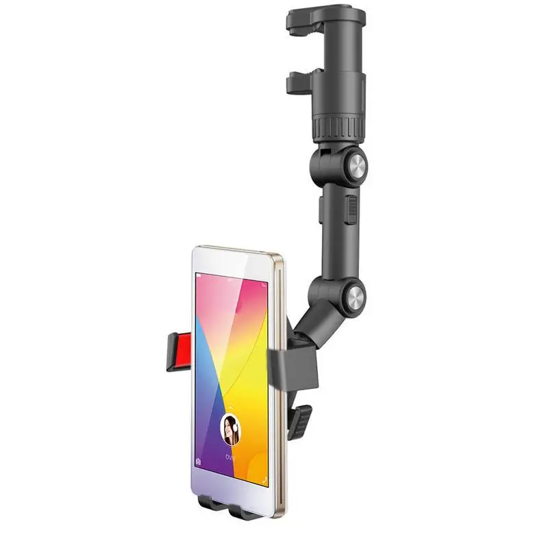 

Rearview Mirror Phone Holder For Car Rear View Mirror Phone Mount Holder 360 Rotatable & 180 Retractable Multifunctional