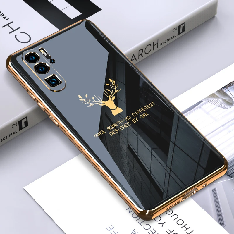 

GKK Luxury Plating Pattern Soft TPU Case For Huawei P Smart Z Y9 Prime 2019 P20 P30 Pro Case Fashion Anti-knock Shockproof Cover