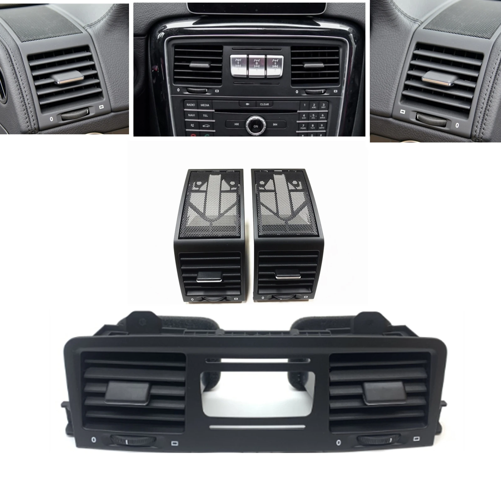 

For Mercedes-Benz G Class W463 2013-2018 Front Center L/R Side Console Dashboard A/C Panel Air Vent Conditioning Outlet Assembly