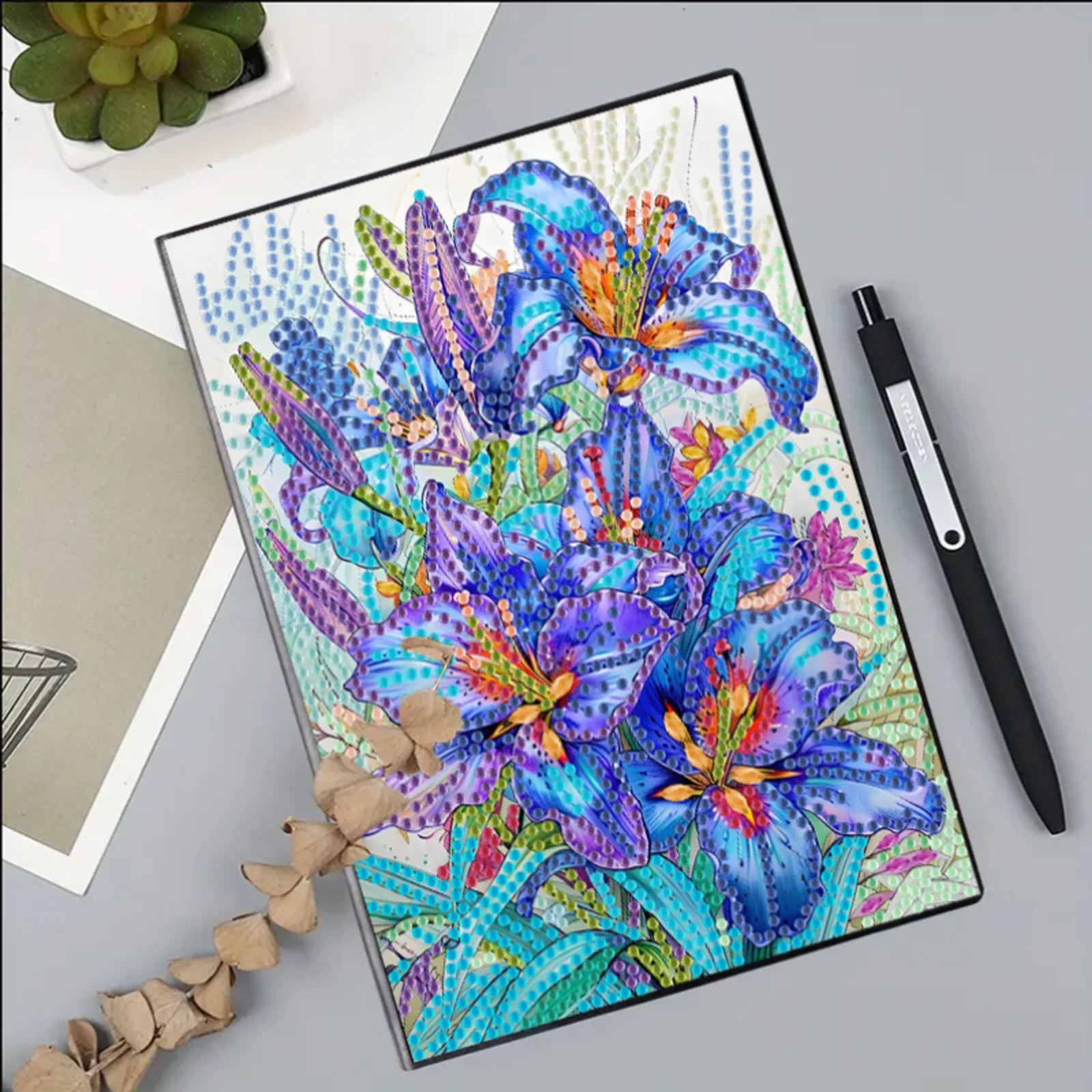 DIY ремесла алмазная живопись новый блокнот Diamanten Panting 2024 с рисунком цветка лилии в