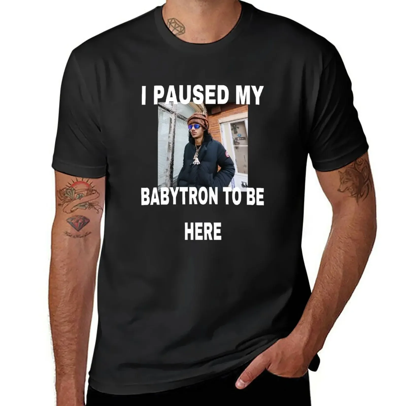 BabyTron I Paused My Baby Smoove T-Shirt Blouse plus sizes korean fashion mens t shirts