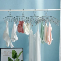a variety of stainless steel clothes drying windproof hanger clip socks laundry drying underwear socks rack household supplies