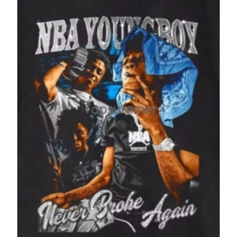 2024 толстовка playplus Carti с принтом YoungBoy никогда больше не сломалась худи в стиле