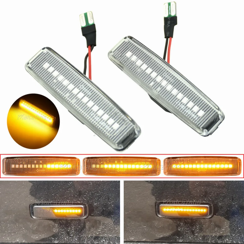 

2Pcs For BMW 5 Series E39 1995-2003 M5 Dynamic LED Side Marker Sequential Indicator Blinker Flowing Turn Signal Lights