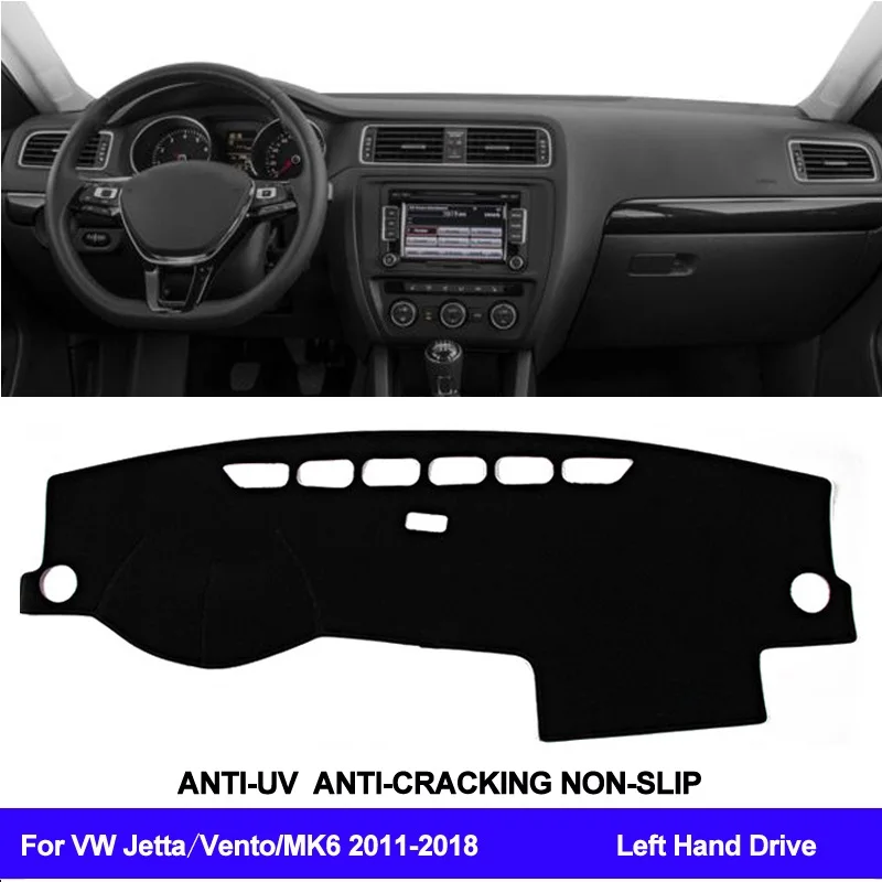 

For Volkswagen VW Jetta Vento MK6 2011 2012 2013 2014 2015 2016 2017 2018 Car Dashboard Cover Dash Mat Dash Pad DashMat ANti-UV