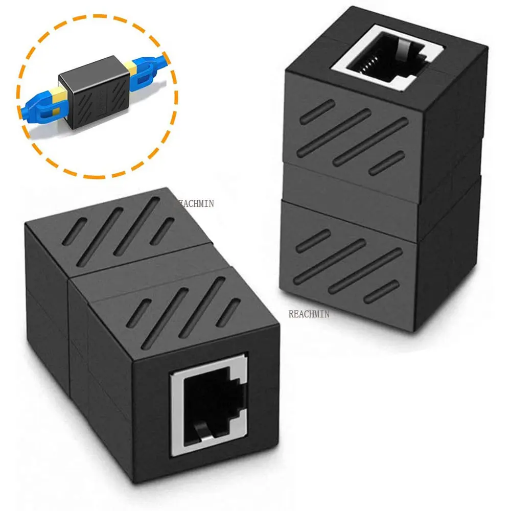 

RJ45 Connector Cat7/6/5e Ethernet Adapter 8P8C Network Extender Extension Cable for Ethernet Cable Female to Female