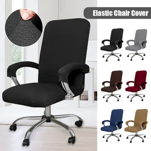 

Elastic Stretch Office Chair Cover Computer Chair Slipcover Swivel Chair Cover Protector with 2x Armrest Cover