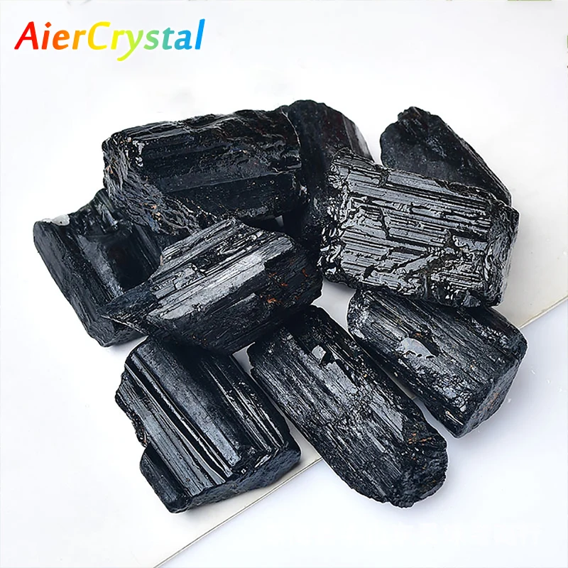 30-50g Natural Black Tourmaline Gravel Raw Ore Stone Irregular Crystal Mineral Specimen Healing Collection Eliminate Magnetism