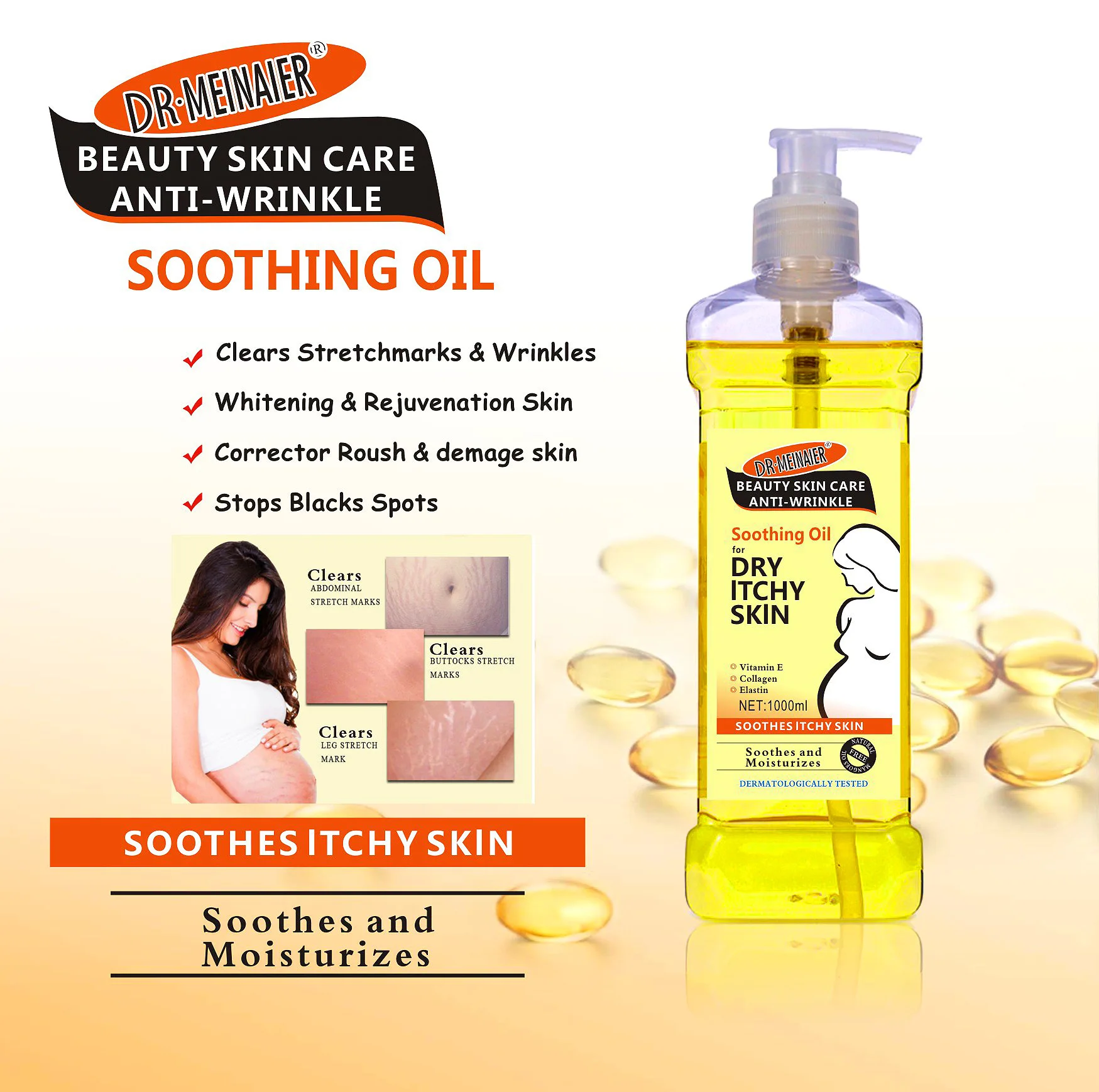 

1000ml SPA Stretch Marks Removal Essential Oils Body Skin Care Stretch Marks Remover Obesity Postpartum Anti-wrinkle Repair Oil
