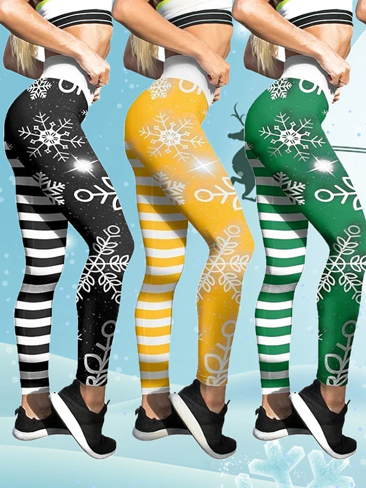 

Fitness Leggins Women Sexy Leggings Christmas Snowflakes 3D Print High WaistPush Up Tights Sport Joggings Workout Jeggings