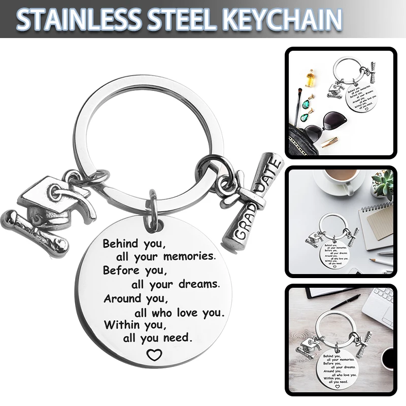 

Брелок из нержавеющей стали, подарок на выпускной