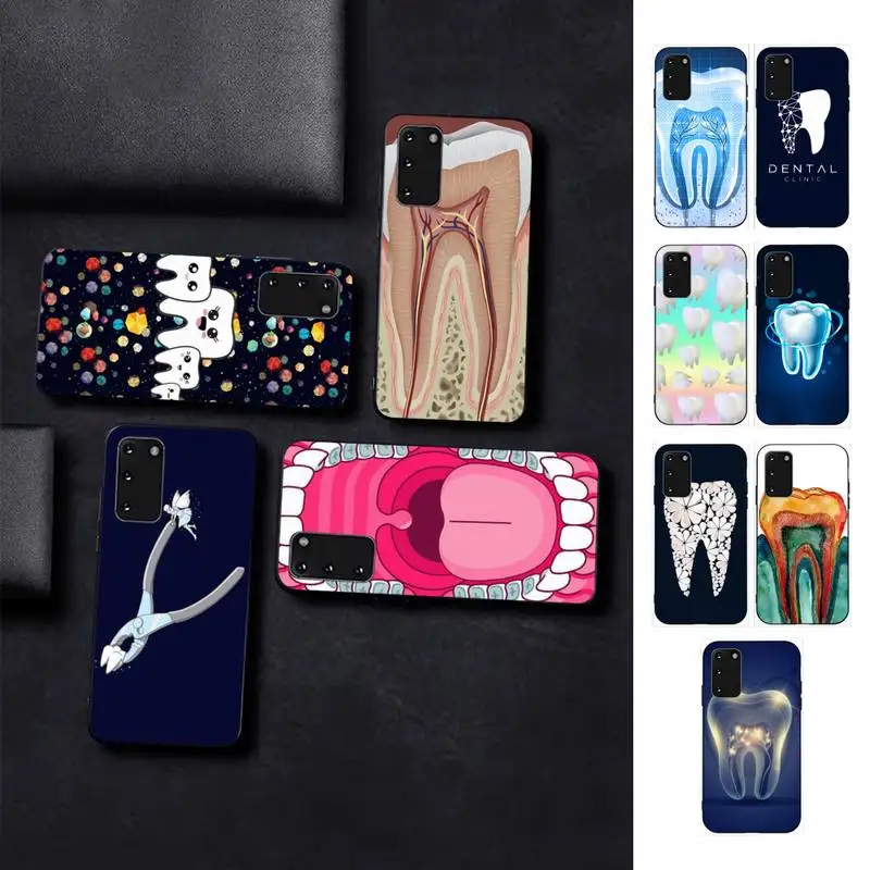 

Dentist Tooth Pattern Phone Case for Samsung S10 21 20 9 8 plus lite S20 UlTRA 7edge