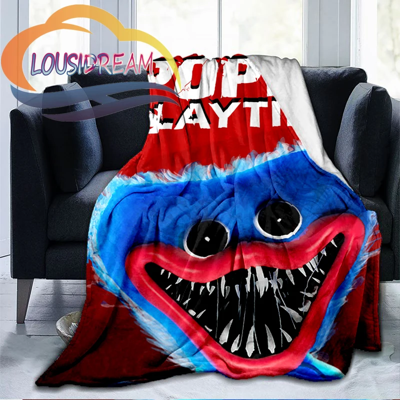 

3D printed game poppy playtime rectangular blanket poppy playtime-Huggy Wuggys flannel blanket wearable Blanket Sofa blanket