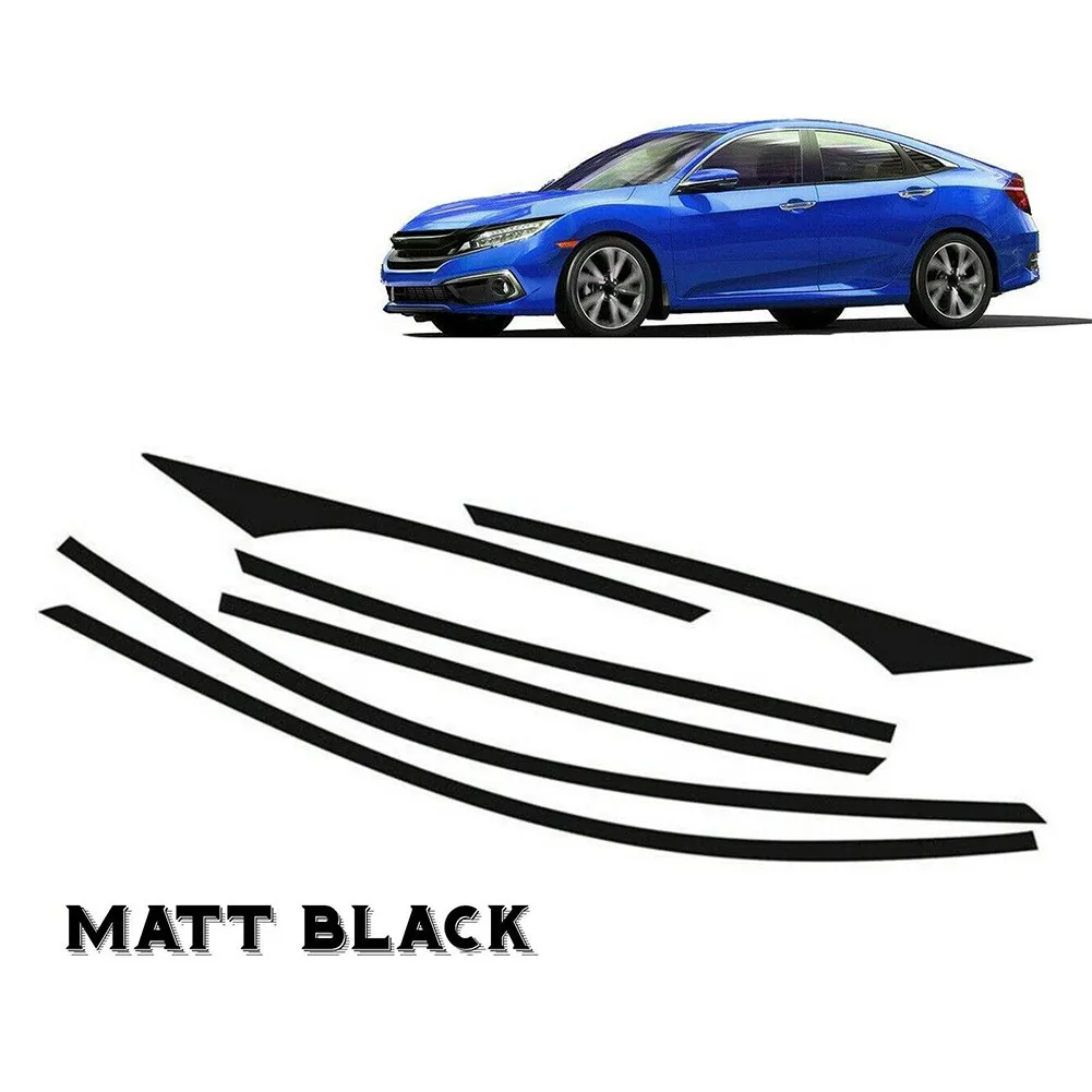 

Parts Car Sticker Replacement Trims Vinyl Delete Blackout Matt Black 6x Body Decal For Honda Civic Sedan 16-20