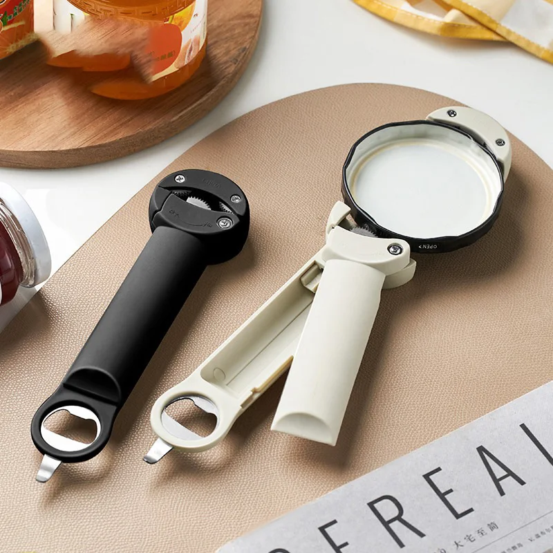 

Multifunctional Retractable Bottle Opener Stainless Steel Can Opener Labor-Saving Glass Can Opener Screw Cap Kitchen Gadget