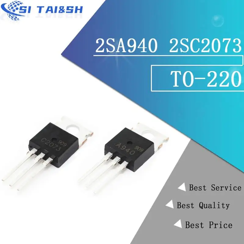 10 шт. (5 2SA940 + 5 2SC2073 ) TO-220 A940 C2073 TO220