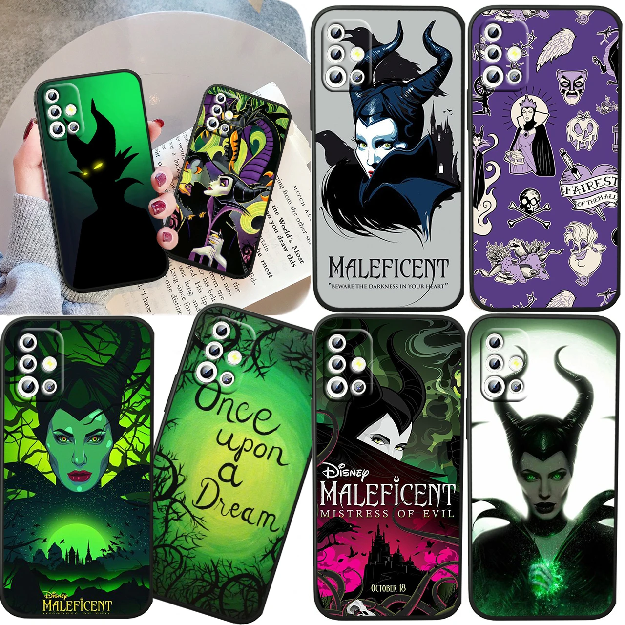 

Disney Poison Queen Cool For Samsung A04S A81 A91 A71 A51 A41 A31 A12 A21S A01 4G 5G Silicone Soft Black Phone Case