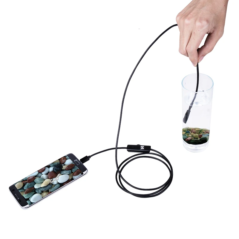 

720P Endoscope 8mm Lens USB Android Endoscope Camera 1M 2M 5M Wire Detection Camera Led Light Waterproof Phone PC Borescope
