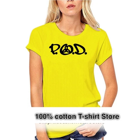 Мужская футболка P.o.d. Женская футболка с графическим принтом, с логотипом группы