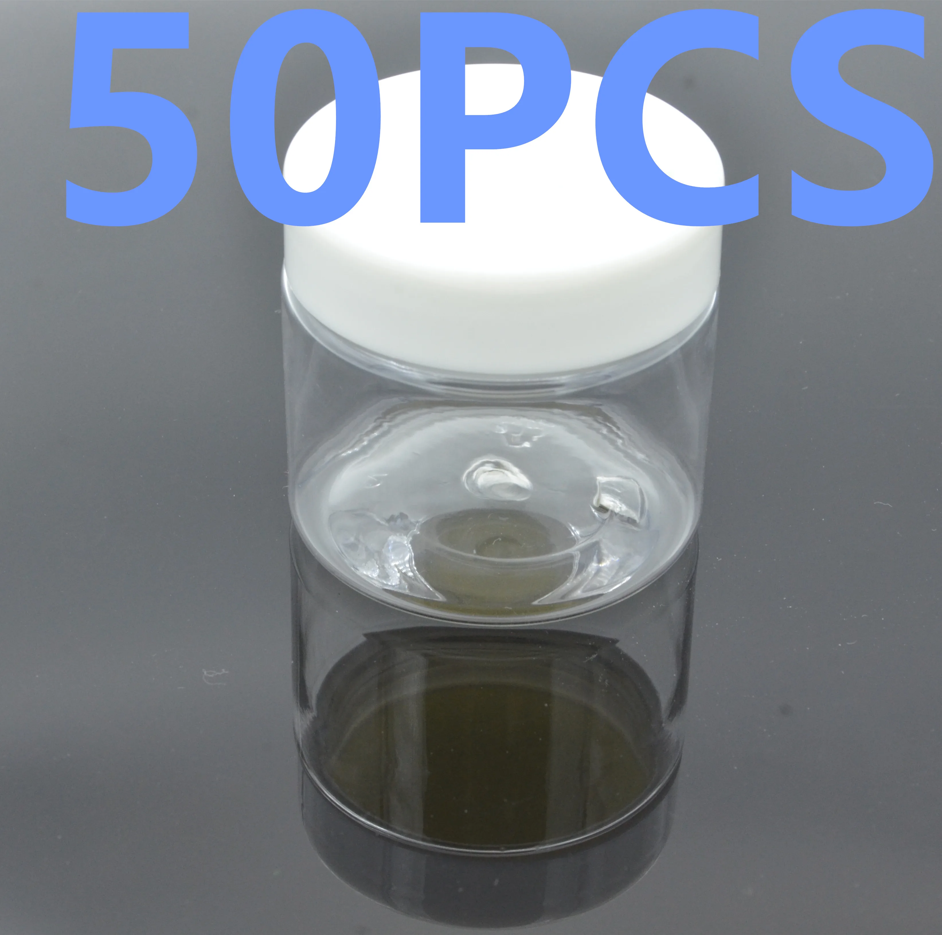 

50PCS Wholesale 100/60/50/30ml Transparent Plastic Cosmetic Cream Jar with White Cap Filling Bottle Empty Small Capacity