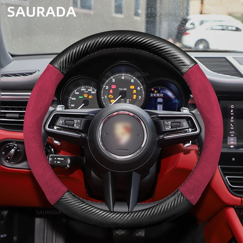 Для Porsche 911 996 Cayenne 958 718 Boxster 918 Cayman Macan Panamera Taycan GT3 RS искусственная кожа из микрофибры