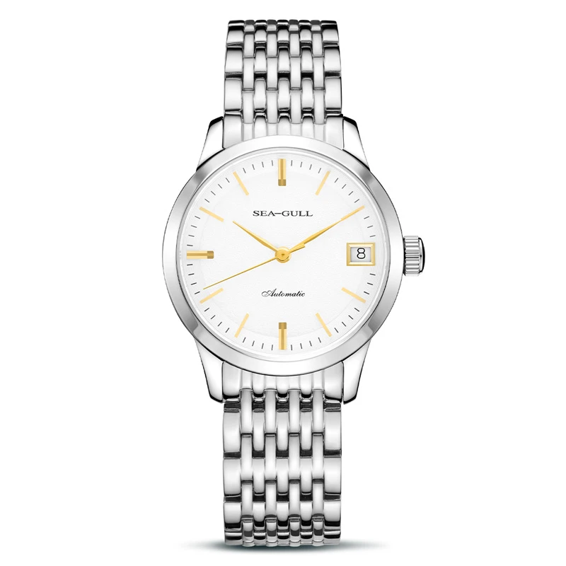 Seagull Automatic Mechanical Watches For Couple Watch Classic Business Wristwatch Calendar Steel Belt For Men Lady Lover's Watch