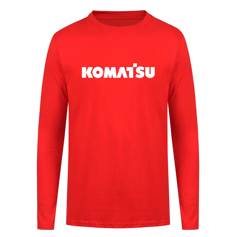 Качественная футболка Komatsu для лесного хозяйства мужская повседневная с длинным