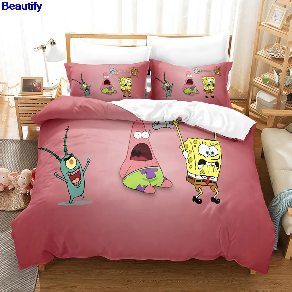 

Beautify Bedding Set Spongebaby Single Twin Full Queen King Size Spongebaby Set Kid Bedroom Duvetcover Sets Spongebaby