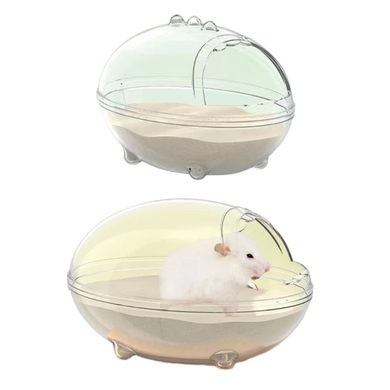 

Hamster Transparent Bathroom Durable Plastic Dry Bath Container Sand Box