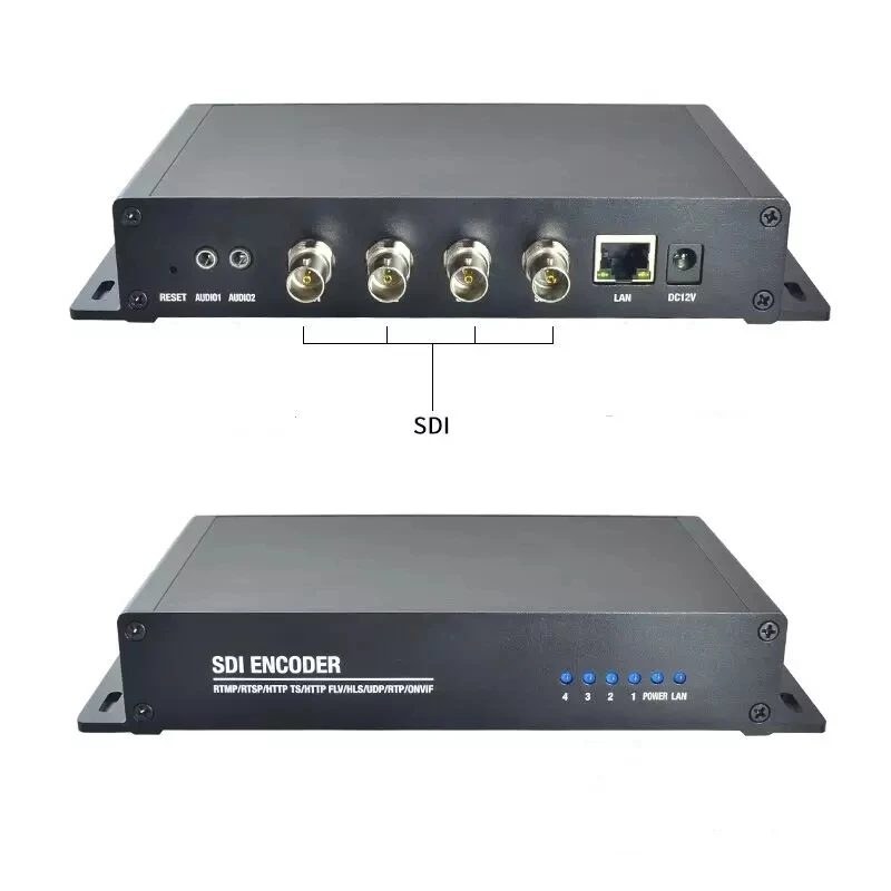 Потоковое IPTV 4-канальное HD SDI к IP SRT RTMP RTSP UDP HLS HTTP 4K видео мини цифровой кодировщик