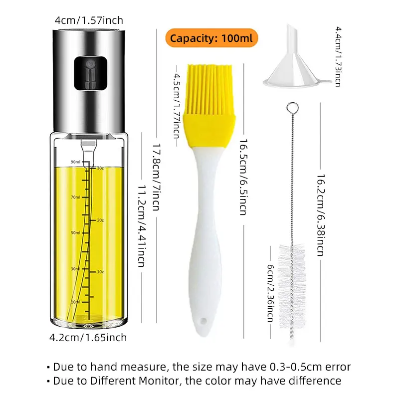 Oil spray bottle pulverizador aceite dispenser sprayer olive kitchen accessories gadget cooking bbq barbacoa tools utensils sets images - 6