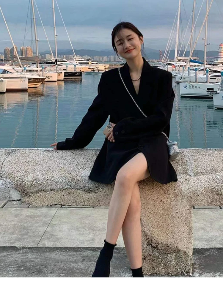 Пурпурный женский пиджак новинка 2022 корейский стиль большой размер дизайнерский