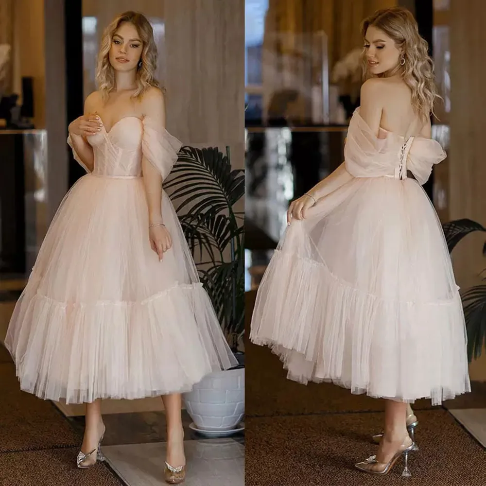 

2022 Pink Wedding Dress For Women Tulle Illusion Evening Prom Party Dress Luxury vestidos de ocasión formales Robe soiree 원피스