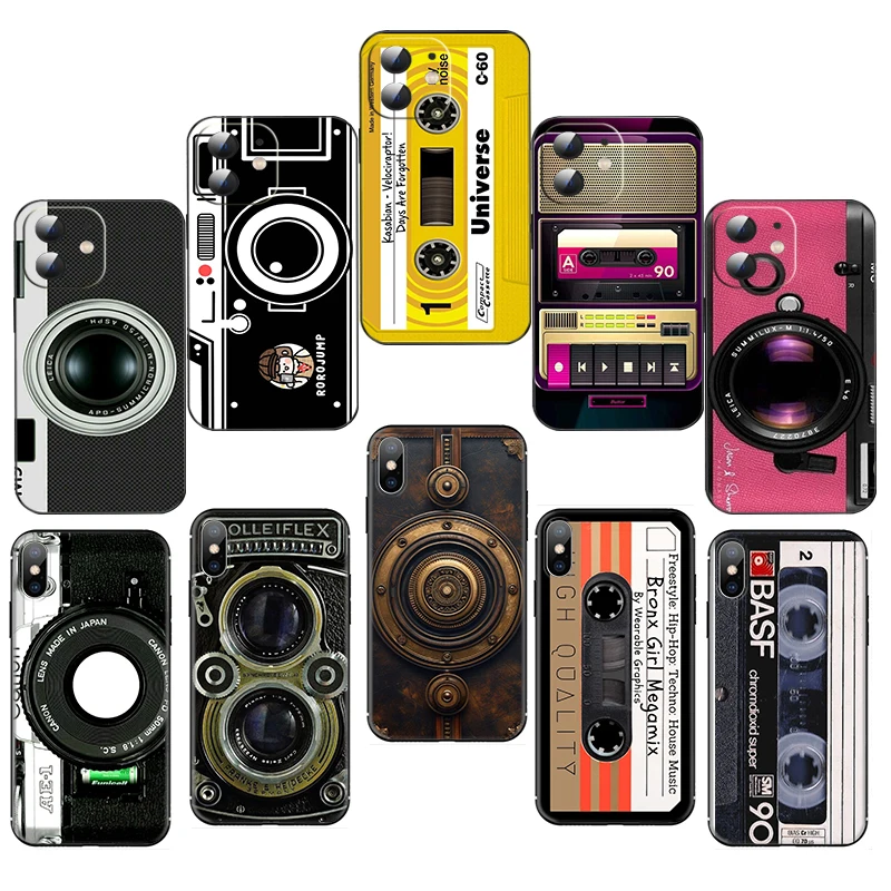 EF4 Vintage Camera Cassette Soft Silicone Case for Samsung Galaxy A10 A10s A20 A30 A20S A40S A50 A50S A70 A81 A82 A91 Caver