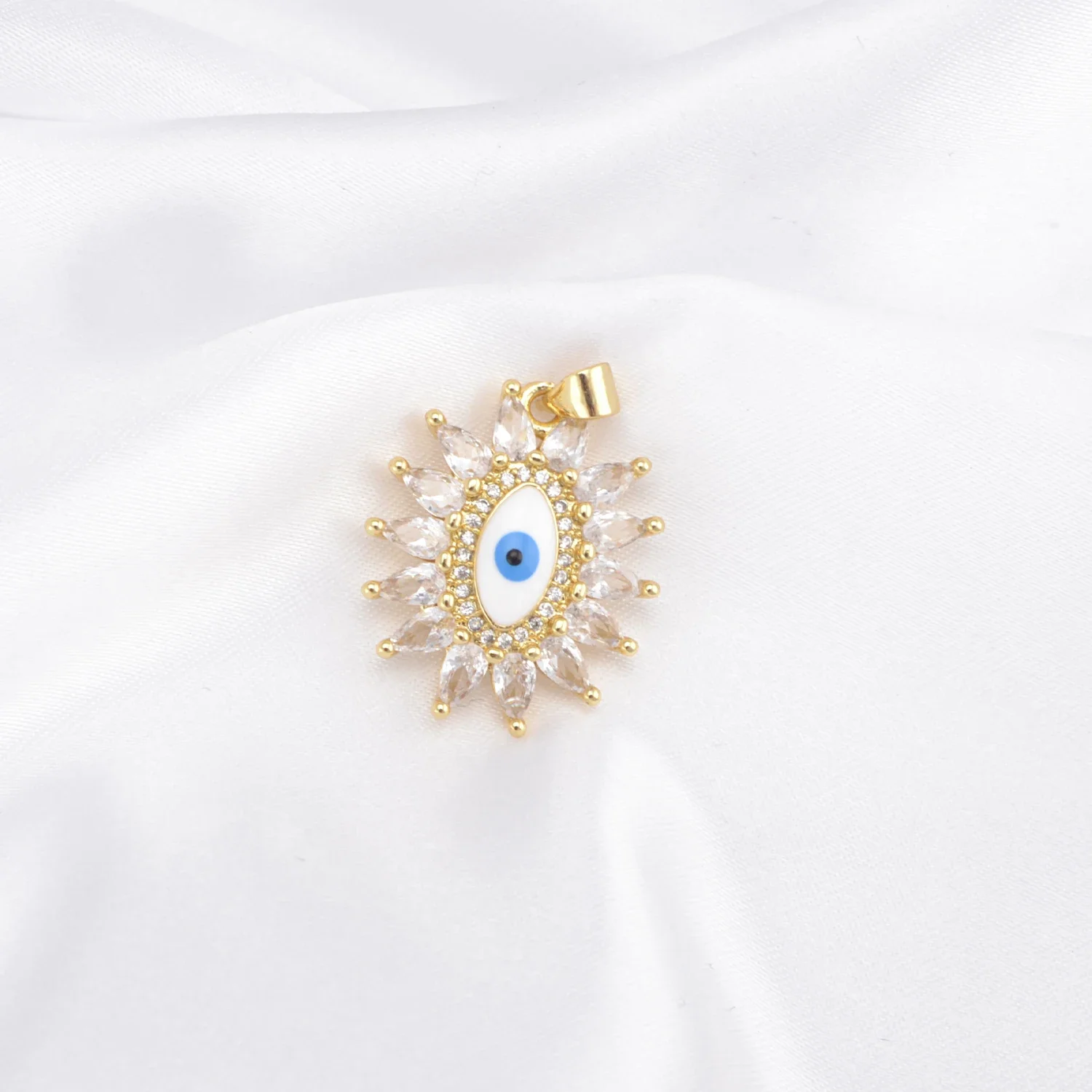 Медные позолоченные подвески эмаль Турция Греция сглаза Amuleti кристалл