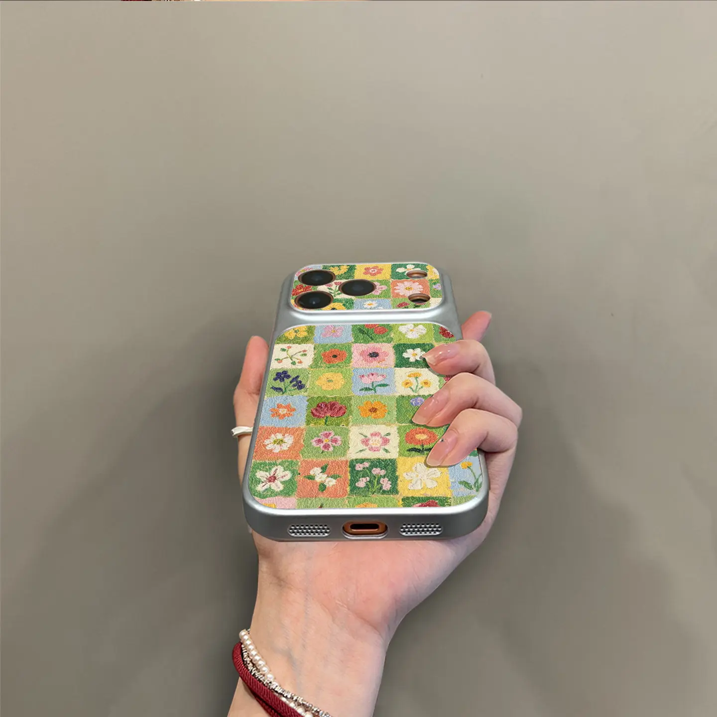 Фото Чехол для телефона с клетчатым цветочным узором для iPhone 17 Pro Max, Air 16, E 15, 14, 13, 12, 11 Pro Max, 17E, 8, 7 Plus, X или серии 17 №5