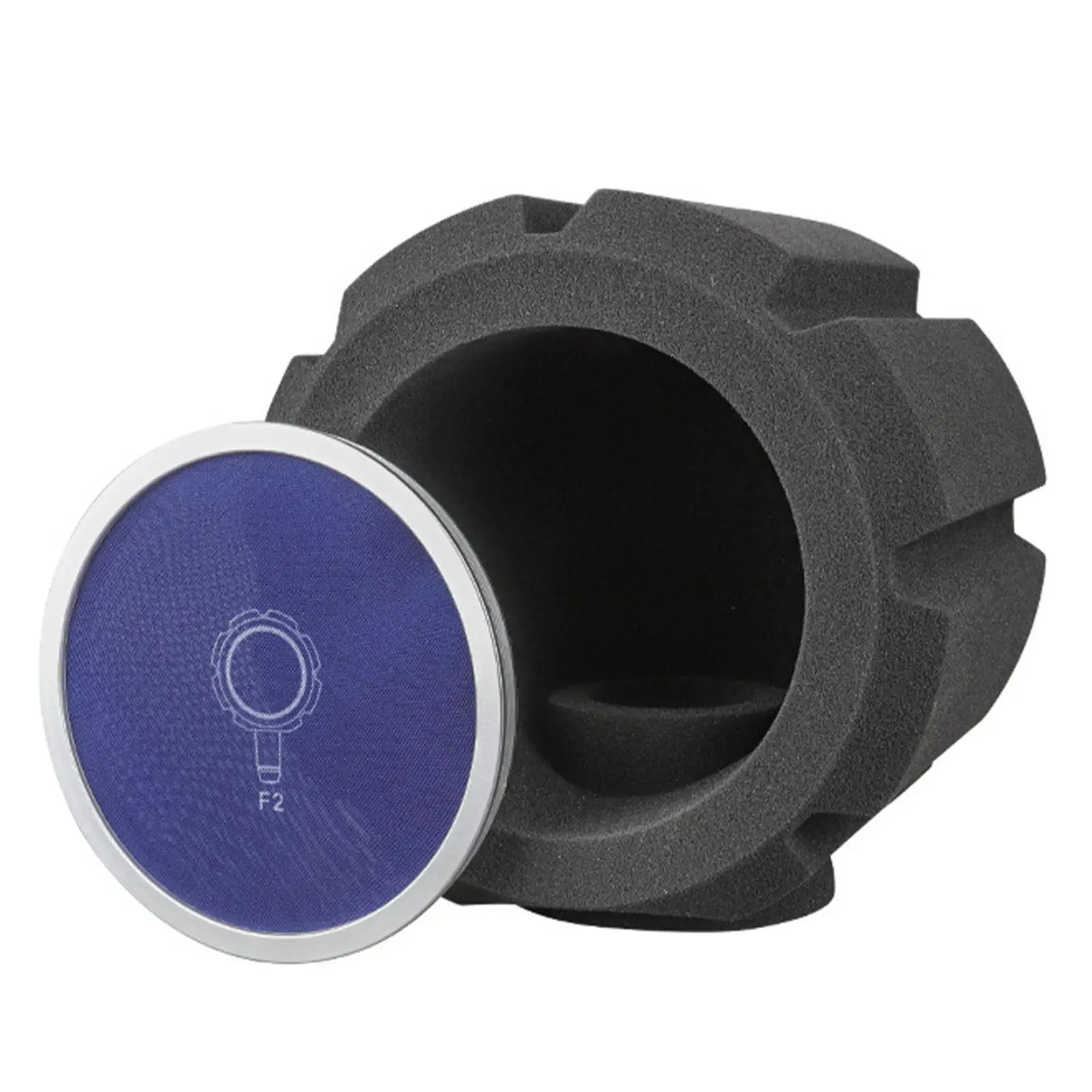 

F2 Microphone Screen Acoustic Filter Sponge Wind Screen To Filter Vocal Soundproof Recording Sponge With Blue Mesh Cover