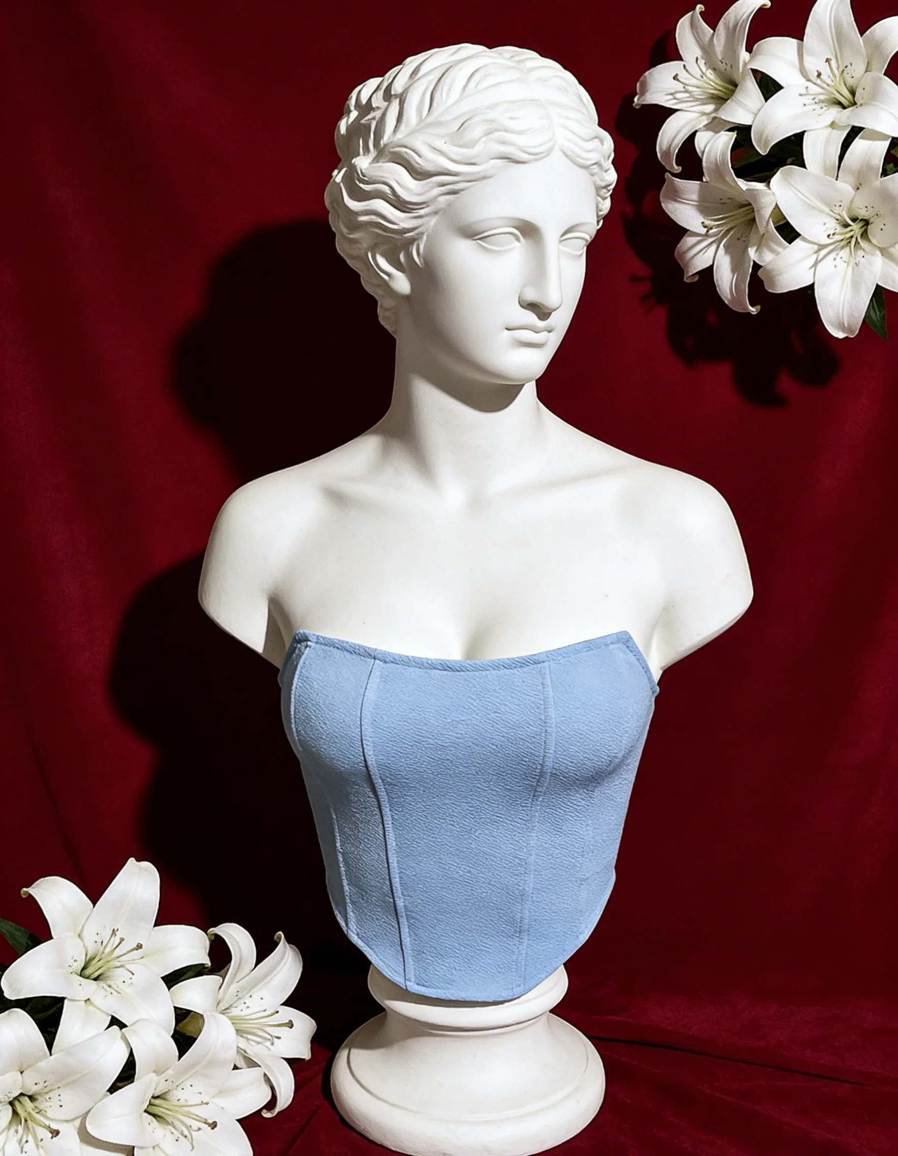 Фото 【 Fragments.SPECIAL LINK:THE MASCOT'SLITTLE GIFT.】Hot Sweetheart 3D Slim Fashion Sexy Light Blue Women's Bustier №2