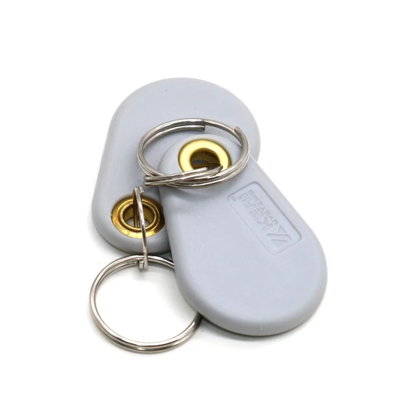 Фото 50/100 шт. ID 125 кГц EM4305 T5577 записываемые RFID-метки для ключей кольцевые жетоны брелоки перезаписываемый серый брелок для карт копия клон дубликат №4