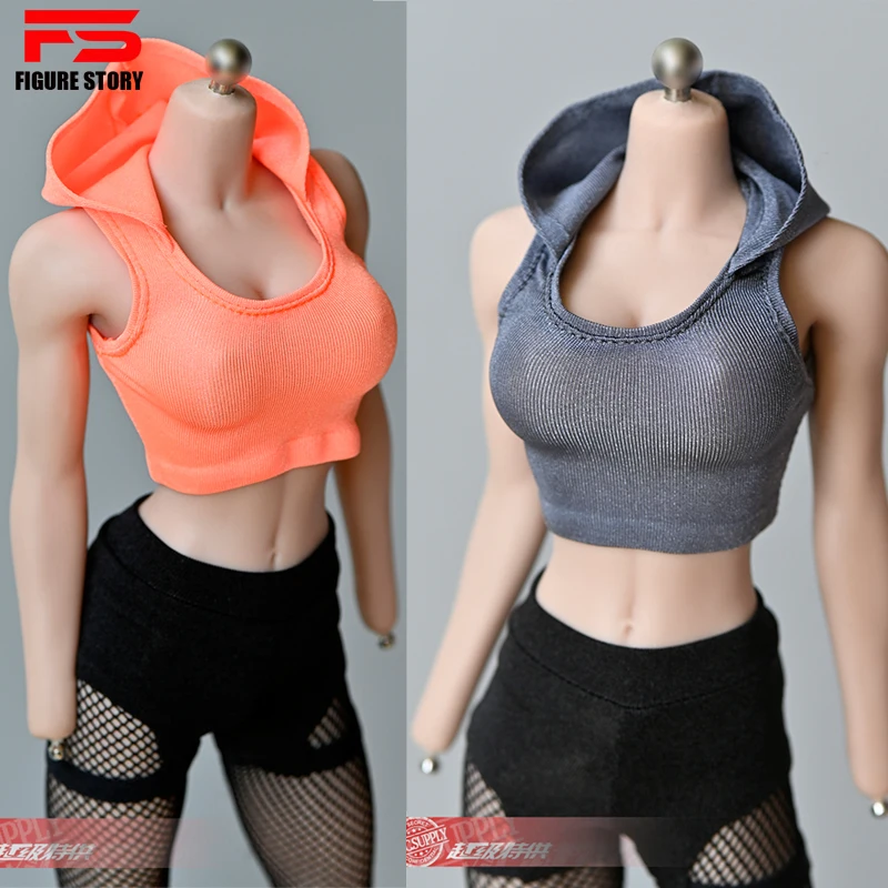 

1/6 Female Hooded Sleeveless Vest Soldier Clothes Model Fit 12'' TBL Action Figure Dolls