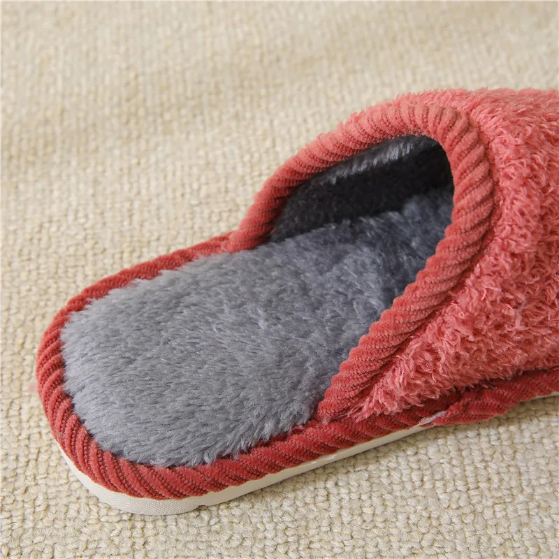 House Slipper  Winter Warm Fluffy  Plush Contton Indoor Non Slip Fuzzy Home floor Shoes Grip Comfy Female  soft  Sole Anti Skid