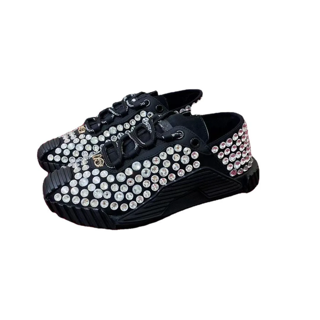 

Повседневные женские туфли на плоской подошве со шнуровкой, со стразами