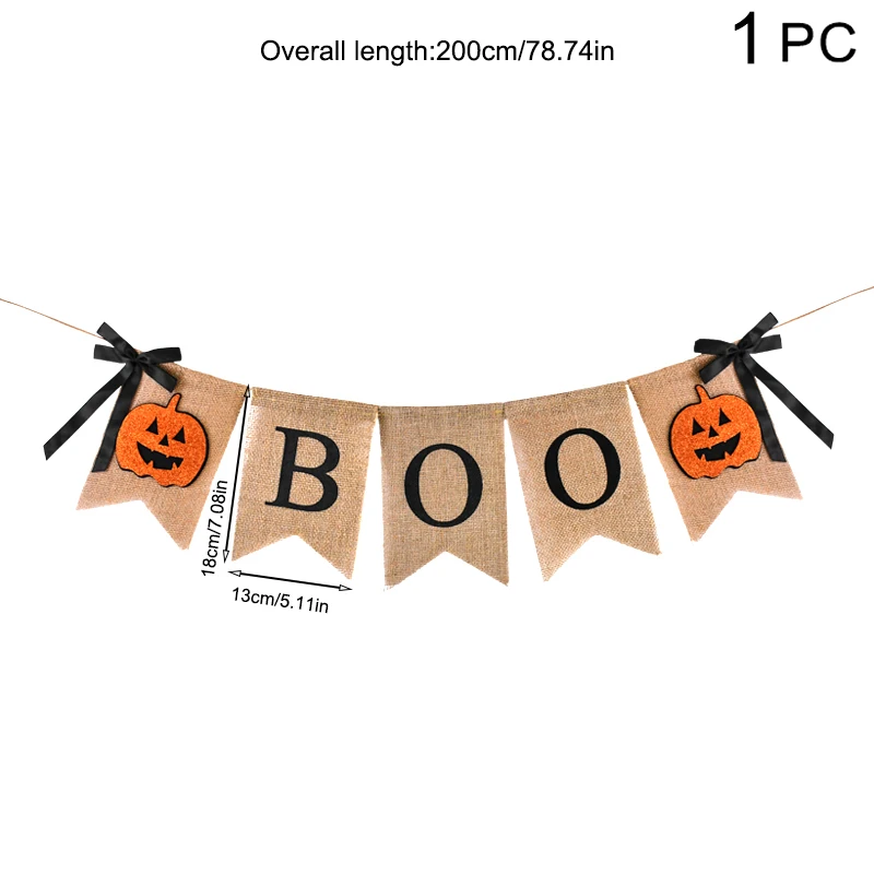 2 м баннер на Хэллоуин ужас тыква призрачное лицо BOO конопляный подвесная