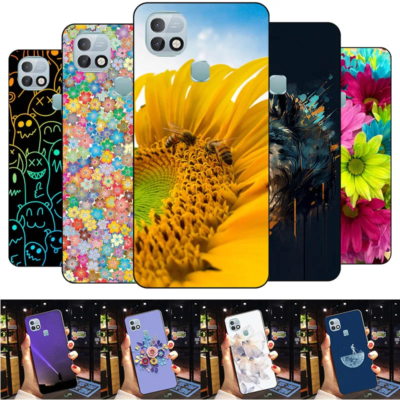 Силиконовая искусственная кожа для Infinix Hot 10i X659B PR652B X658E Smart 5 Pro 6 52 дюйма милый