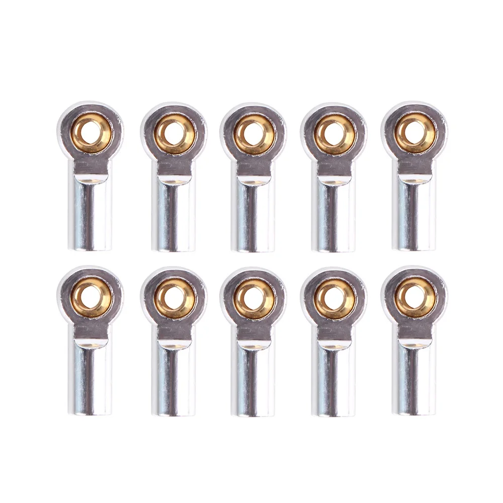 

10Pcs Metal M3 Link Tie Rod End Ball Joint for 1/10 RC Car Crawler AXIAL SCX10 D90 D110 Tamiya CC01,Silver