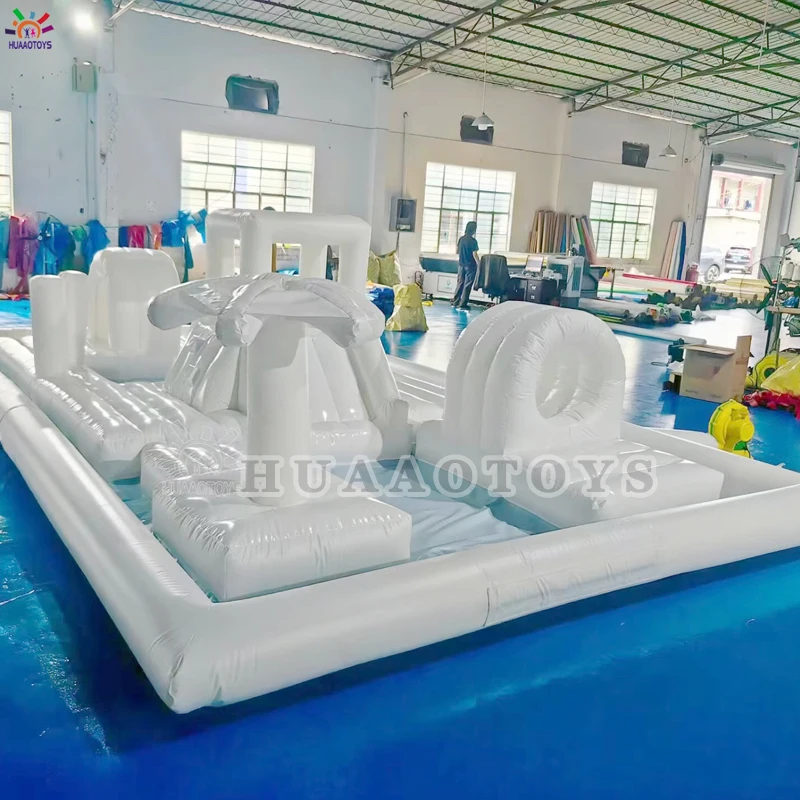 Новый коммерческий надувной водяной бассейн из ПВХ водная горка брызговик для