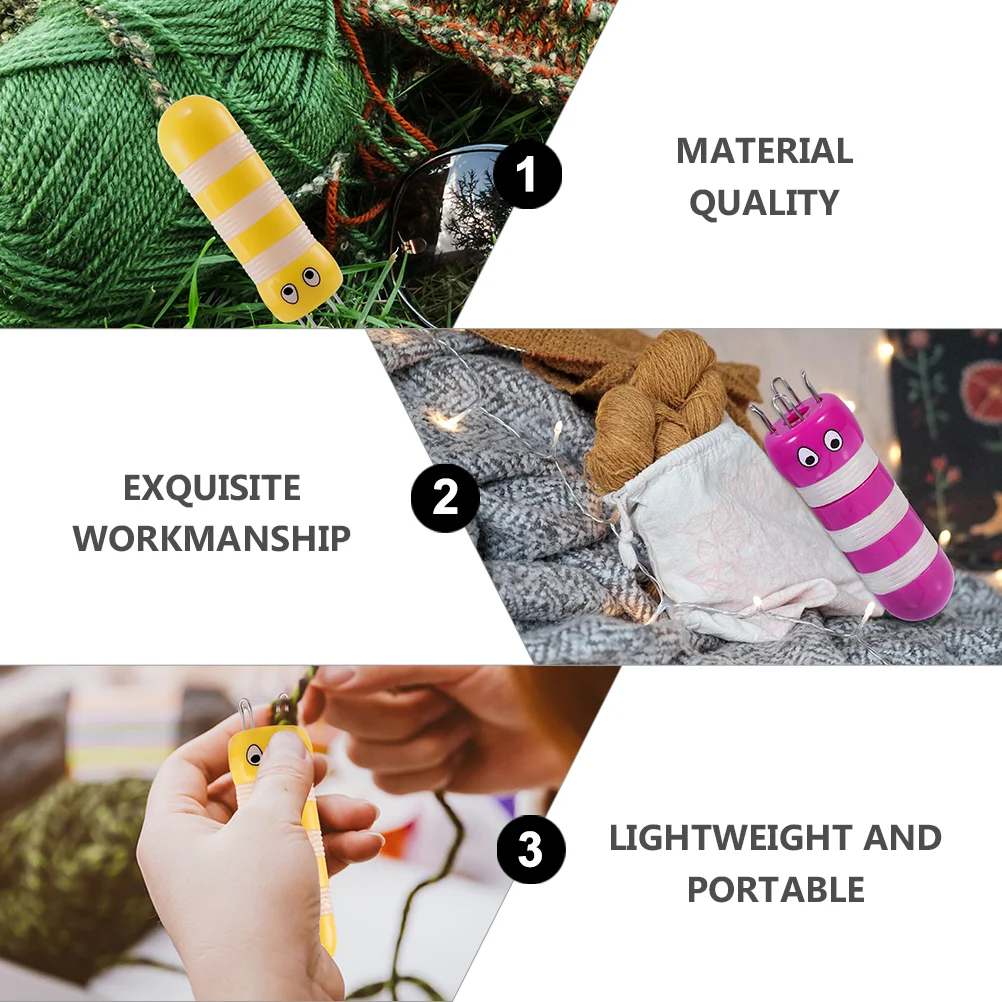 2 шт. нитки для вязания вязальная машина игла свитеров пряжа крючком 4 крючка