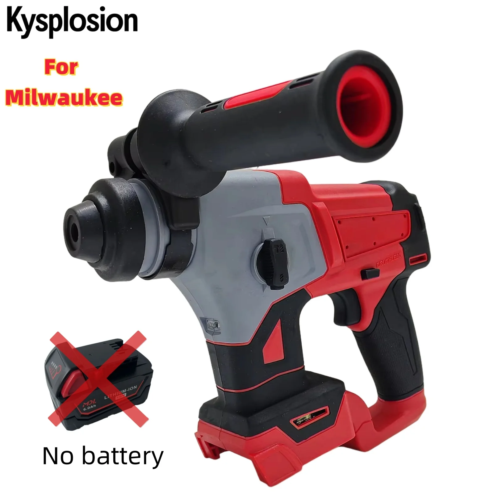 Фото Совместим с аккумулятором Milwaukee M18, бесщеточный двигатель, 2 режима, ударная дрель, беспроводной электрический молоток, электроинструменты №1