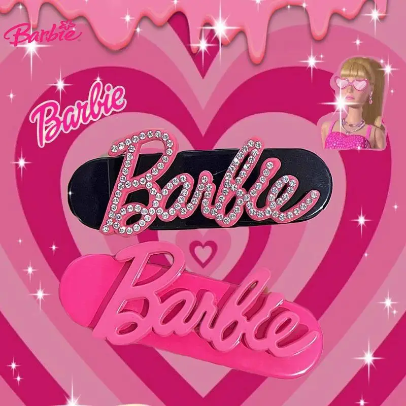 

2 шт., заколки для волос с надписью «Барби»