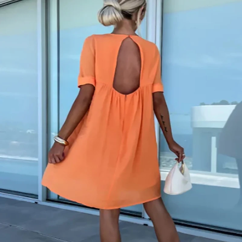 Женское офисное платье с леопардовым принтом свободное ТРАПЕЦИЕВИДНОЕ